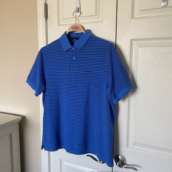 Club Room Estate Performance Polo Shirt Blue & Black Striped Short Sleeve Men XL - Picture 5 of 9